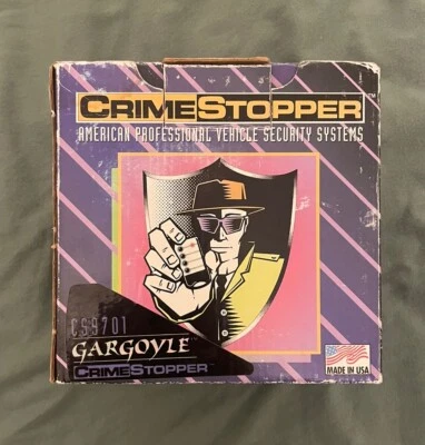 Crime Stoppers Vintage Car Alarm NOB NOS Gargoyle CS9701 Cool Graphics USA - Image 1 of 4
