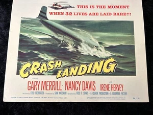 CRASH LANDING - Orig. 1958 Lobby Card-#1 -Gary Merrill-Nancy Davis (Reagan) - Picture 1 of 5