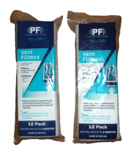 Pf Two Packs Of 12 Each 4 x 12 Vent Filters - Picture 1 of 1