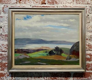 Cornelis Botke -Tomales Bay in Marin County-1930s California -Oil painting - Picture 1 of 6