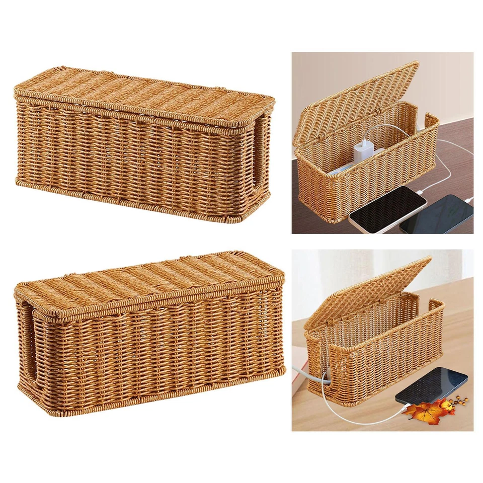 Cable Management Box Organizing Container Cable Box Desk Cord Hider Cable - Image 1 of 1