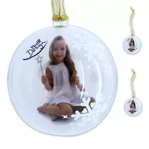 3x Fotokugel Foto Kugel Kunststoffkugel Fotohalter Weihnachtskugel Deko Ø 6,5 cm - Bild 1 von 1