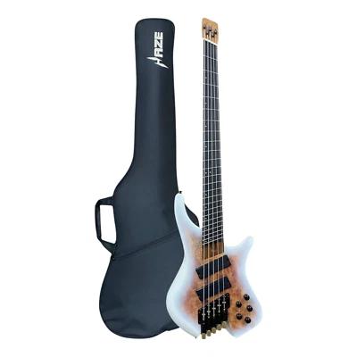 Bajo eléctrico de 5 cuerdas Haze HB5FFMS sin cabeza con pastillas activas BJ-80 Foto 1 de 4