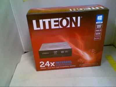 Unidades ópticas internas de DVD/RW Lite-On 24x SATA IHAS324 negras disco M grabación inteligente Foto 1 de 3
