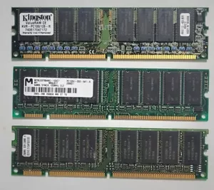 3PCS 256, 128, & 64MB SDRAM MEMORY RAM CARDS - Picture 1 of 7