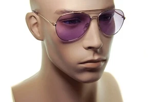 TOM FORD INDIANA Mens Womens Sunglasses TF497 28Y 58mm Large Pilot GOLD VIOLET - Picture 1 of 16