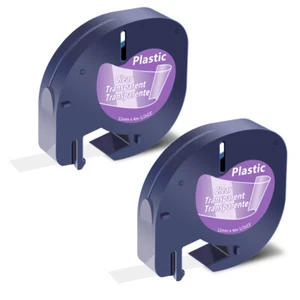 2PK Plastic Refills Label Clear Tape for Dymo 16952 Letratag Plus LT-100H/100T - Picture 1 of 12