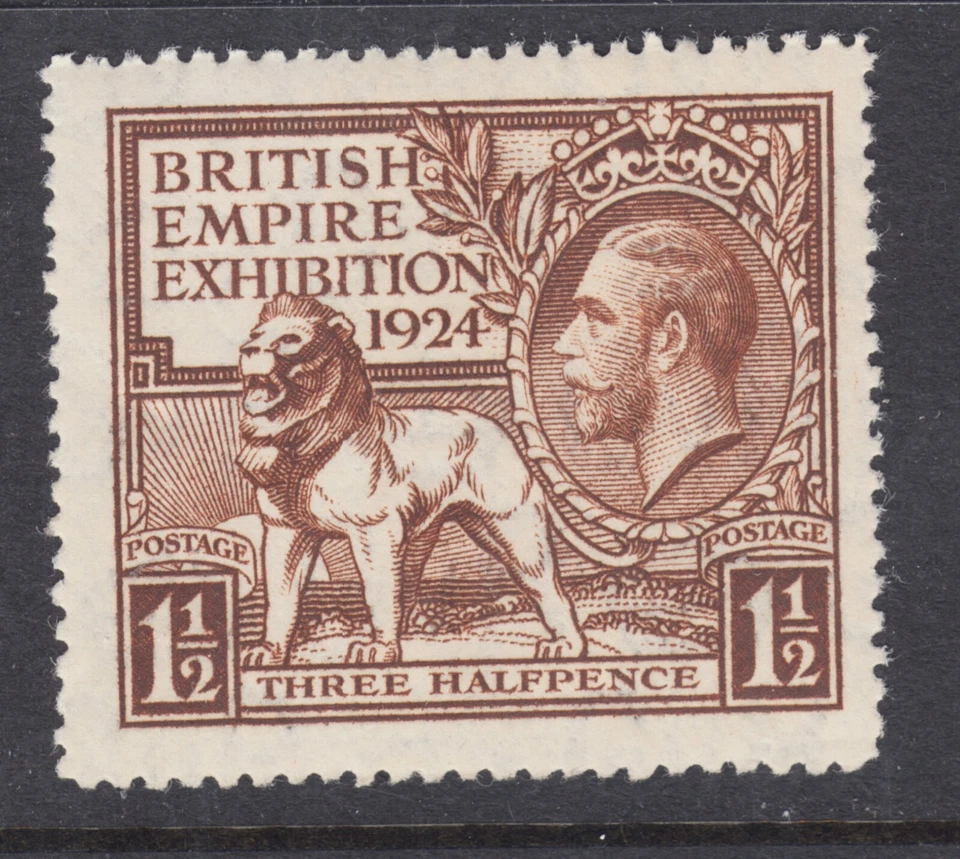 Great Britain Sc 186 MLH. 1924 1½p brown British Empire Exhibition, fresh, VLH - Image 1 of 1