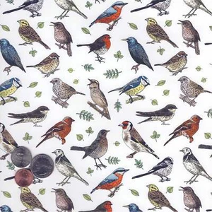 Allover Chintz Bird Song Leaves 9 x 13.5 Inch Ceramic Decal Sheet - Picture 1 of 3