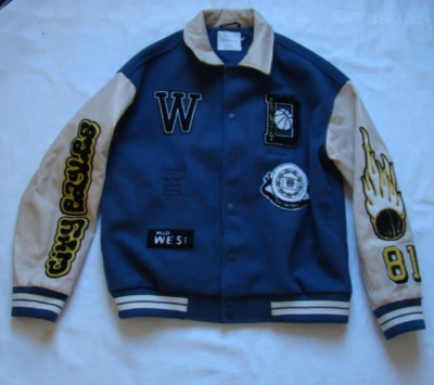 Chaqueta Topman Lettermans Para Hombre Parche de Baloncesto Chaqueta Pequeña Letteman De Colección Foto 1 de 4