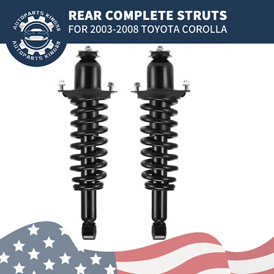 Set 2 Rear Struts Shock w/ Coil Springs For 2003-2008 Toyota Corolla Matrix Vibe - Image 1 of 4