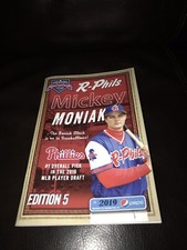 2019 Reading Fightin Phils Official Program Issue 5 Mickey Moniak Phillies
