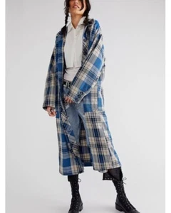 New Free People x We The Free Plaid It Duster Size S - Picture 1 of 9