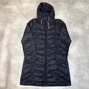 Tommy Hilfiger Jacket Womens Medium Full Zip Hooded Windbreaker Coat, Black - Picture 1 of 12