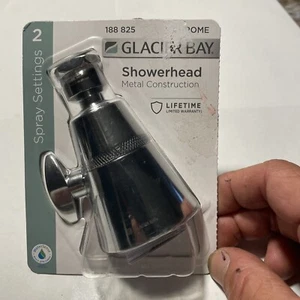 Glacier Bay Wall Mount Fixed Small Shower Head in Polished Chrome 188 825 - Picture 1 of 6