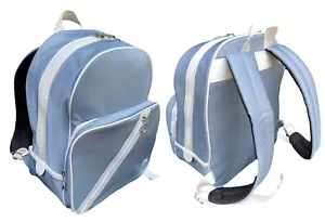 LACOSTE BACKPACK Bag Vintage M80 Sport Fashion 7 Silver Blue NEW - Picture 1 of 12