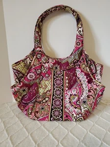 Vera Bradley "Very Berry" Tasche im Ruhestand - Fuchsia, Pink, Braun, Lila 12x16 - Bild 1 von 5