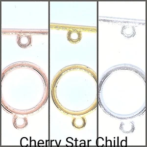 Silver yellow rose gold pl toggle clasp classic fob jewellery findings 2pcs - Picture 1 of 4