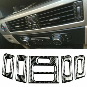 Carbon Fiber Interior Central Air vent Outlet Trim For BMW E90 E92 E93 2005-2012 - Picture 1 of 12
