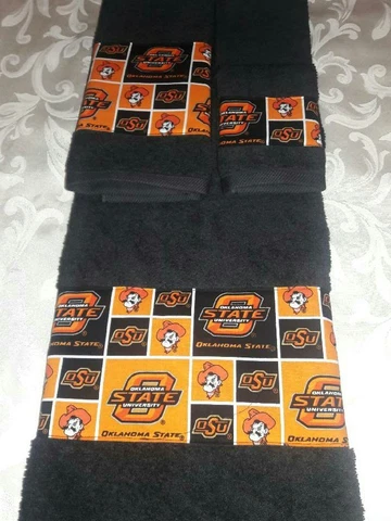 Oklahoma  State Handmade  3 Piece Towel Set Cover