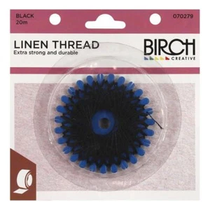 Birch BLACK Linen Thread 20m 100% Linen For Saddlery Canvas Upholstery Etc. - Picture 1 of 1