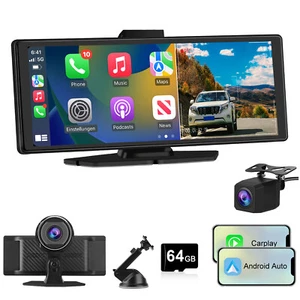 10.26" Zoll Tragbarer Apple CarPlay und Android Auto Wireless Display Autoradio - Bild 1 von 11