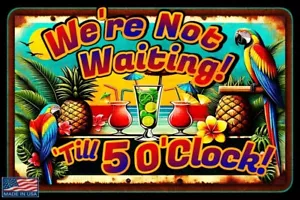 ¡LOS MEJORES SIGNOS DEL MUNDO! SIGNO DE METAL 8X12 TIKI BAR JIMMY BUFFETT MARGARITAVILLE - Imagen 1 de 3