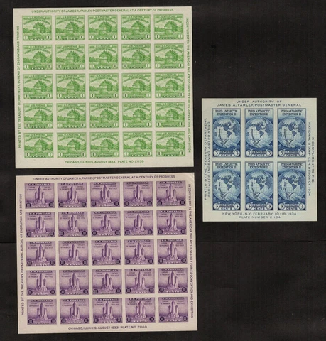 730, 731, 735, Souvenir Sheets Mint ngai Cover