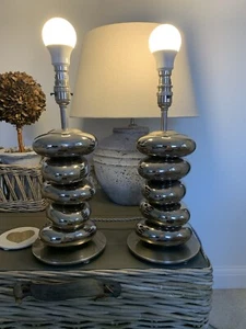 Table Lamp Bases Pebble X2 - Picture 1 of 10