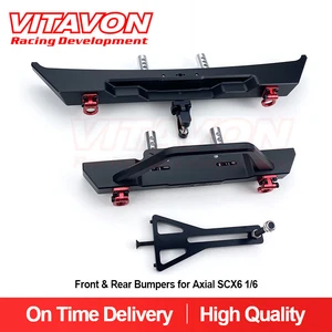 Vitavon SCX 6 Front & Rear Bumpers for Axial SCX6 Jeep Wrangler 1/6 Black - Picture 1 of 5