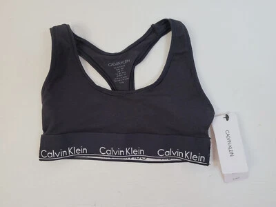 Calvin Klein Size XS Modern Cotton Black Unlined Bralette Bra F3785 - 008 - Image 1 of 4
