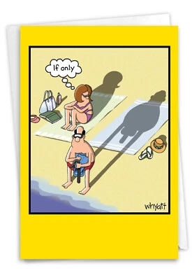 1 tarjeta de cumpleaños divertida con sobre - si solo 8296 Foto 1 de 4