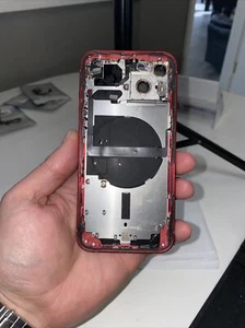 OEM Apple iPhone 13 Back Housing cracked Red - Picture 1 of 6