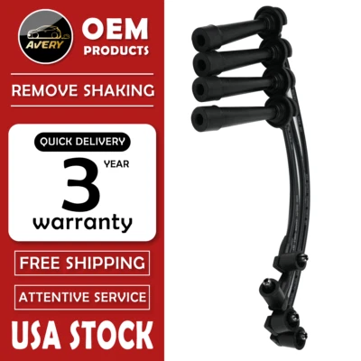 OEM 4 Spark Plug Wire Set for Kia Rio 2001-2005 L4 1.5L 1.6L Naturally Aspirated Foto 1 de 4