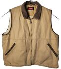 Wrangler Hero Men Trucker 2Xl Sherpa Lined  Brown Corduroy Winter Weather Vest