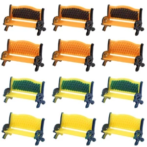 12pcs Model Railway HO Scale 1:87 Platform Park Street Seats Bench Settee Chair - Picture 1 of 4