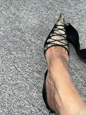 Zapatos de salón Alexandra Neel Gisele CORSET de encaje negro 39/8,5 M venta RARA Foto 1 de 4