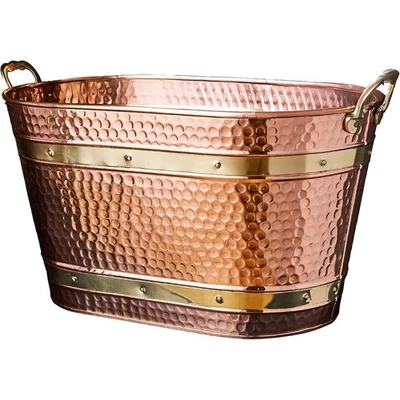 Versátil Soporte Leña Cesta Cobre Almacenamiento Bañera Troncos Toallas Lavandería Nuevo Foto 1 de 4