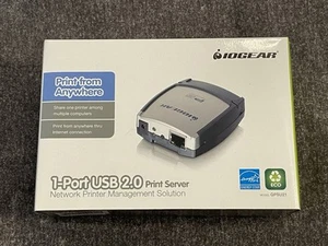 IOGear GPSU21 1-Port USB 2.0 Print Server w/ AC Adapter & USB Cable  New - Photo 1/5