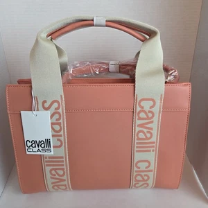 Nwt Cavalli Class Serafina Large Top Handle Coral Haze Tote W/ Detachable Strap - Picture 1 of 15