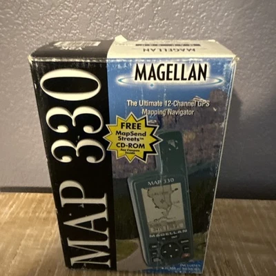 Magellan Map 330X Handheld GPS Bundle With Car Charger & Manual - Image 1 of 4