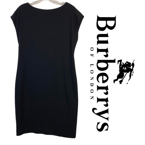 Abito tubino Burberry 100% lana nero vintage autenticato taglia 8