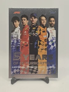 2024 Topps F1 Turbo Attax 5 Years Of F1 Turbo Attax #219 Verstappen, Leclerc Etc - Picture 1 of 1