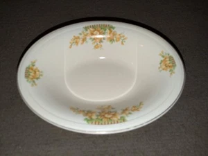 Vintage Edwin Knowles 40-6 USA Yellow Flowers 9.5" Oval Serving Platter Hostess - Picture 1 of 3