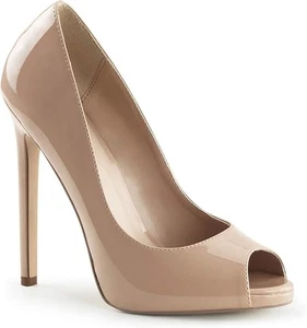 Chic Peep Toe Bomba Oficina Ropa de Trabajo Boda Fecha Noche 5" Zapatos de Tacón Alto Talla 7 - Imagen 1 de 9
