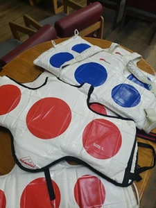 5 Vests Chest Protector Sparring Vest Kids Size Reversible Karate Taekwondo MMA - Picture 1 of 6
