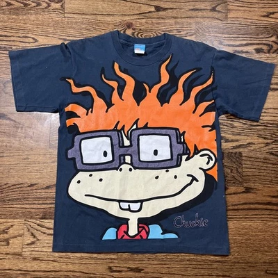 Camiseta azul Chuckie Nickelodeon Rugrats 1997 vintage talla juvenil X-grande Foto 1 de 4