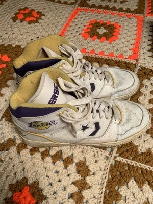 Vintage 80s LA Lakers Converse High Top  - Image 1 of 4