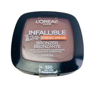 LOreal Paris Infallible Fresh Wear 24H Bronzer 550 Deep Dark finitura morbida opaca - Foto 1 di 2
