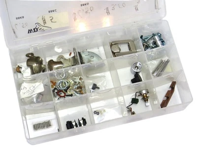 Guitar Store Parts Bin Assortment with Guitar, etc. Repair Parts & Pieces - Image 1 of 4